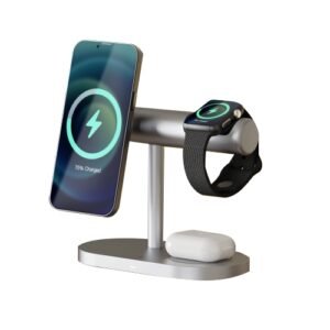 25W (Qi2.2) 3-in-1 Wireless Charging Stand with LED Light