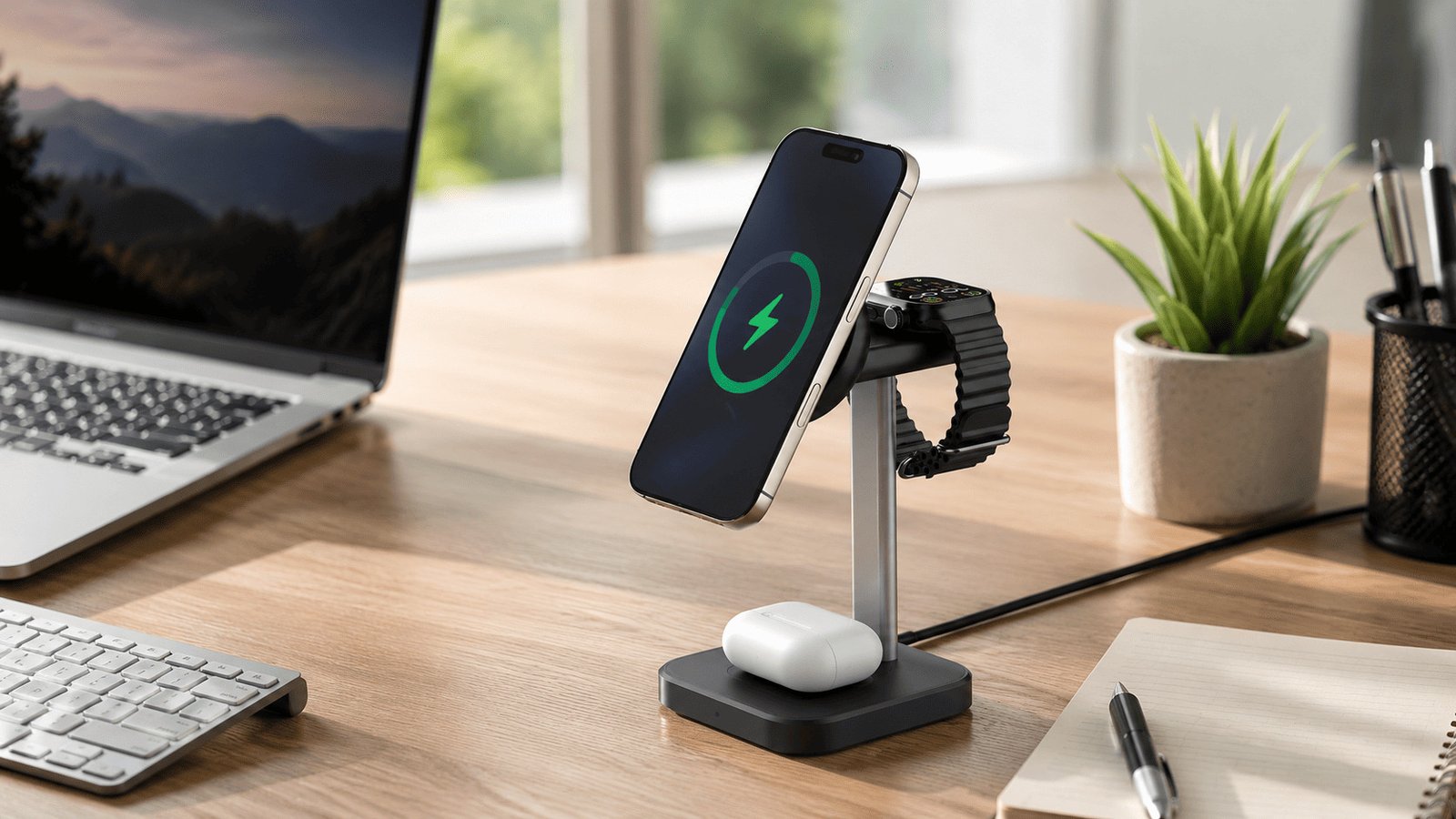 office desk wireless charging stand