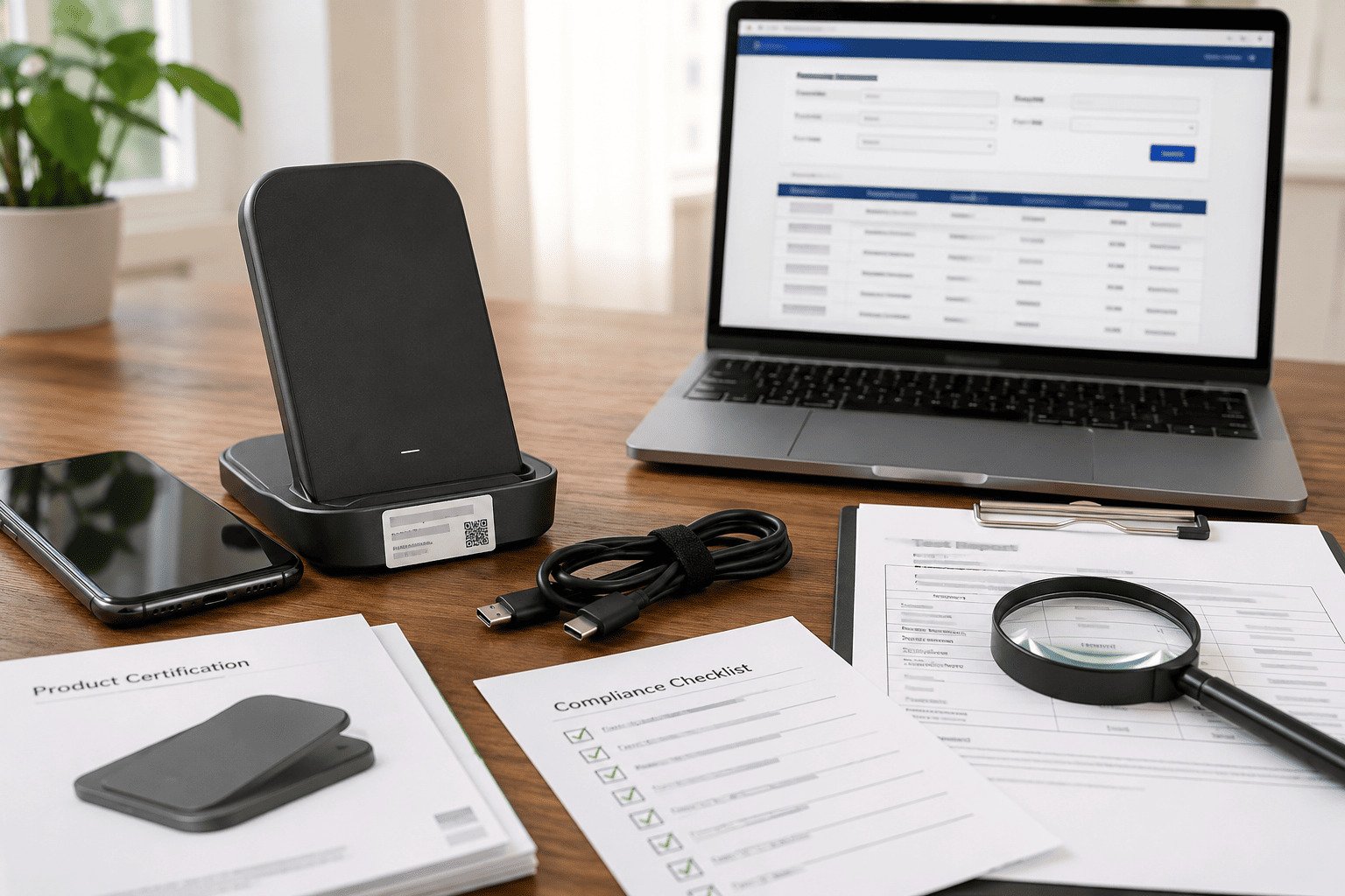 Qi-certified wireless charger verification