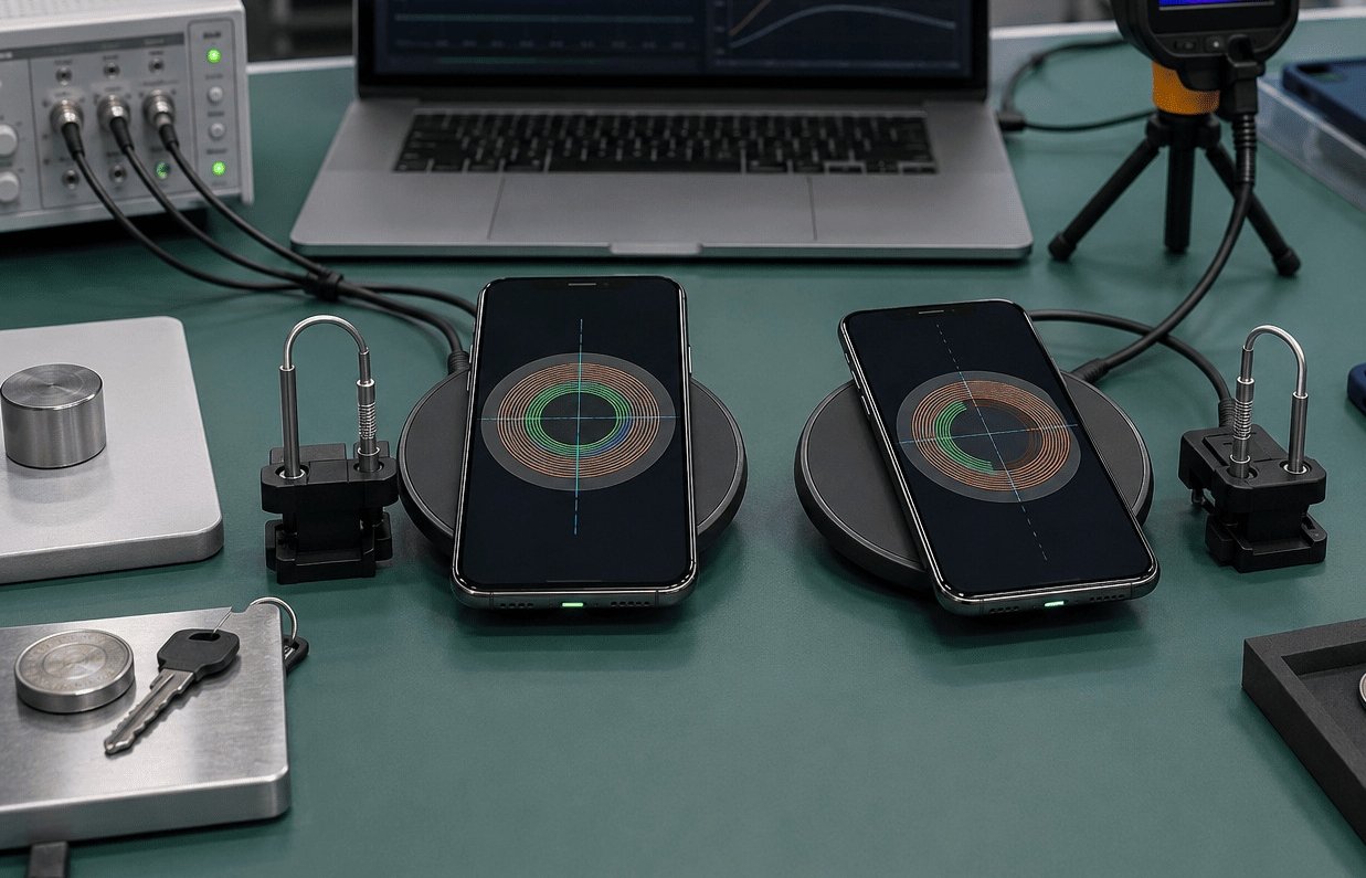 wireless charging coil alignment affects heat and stability