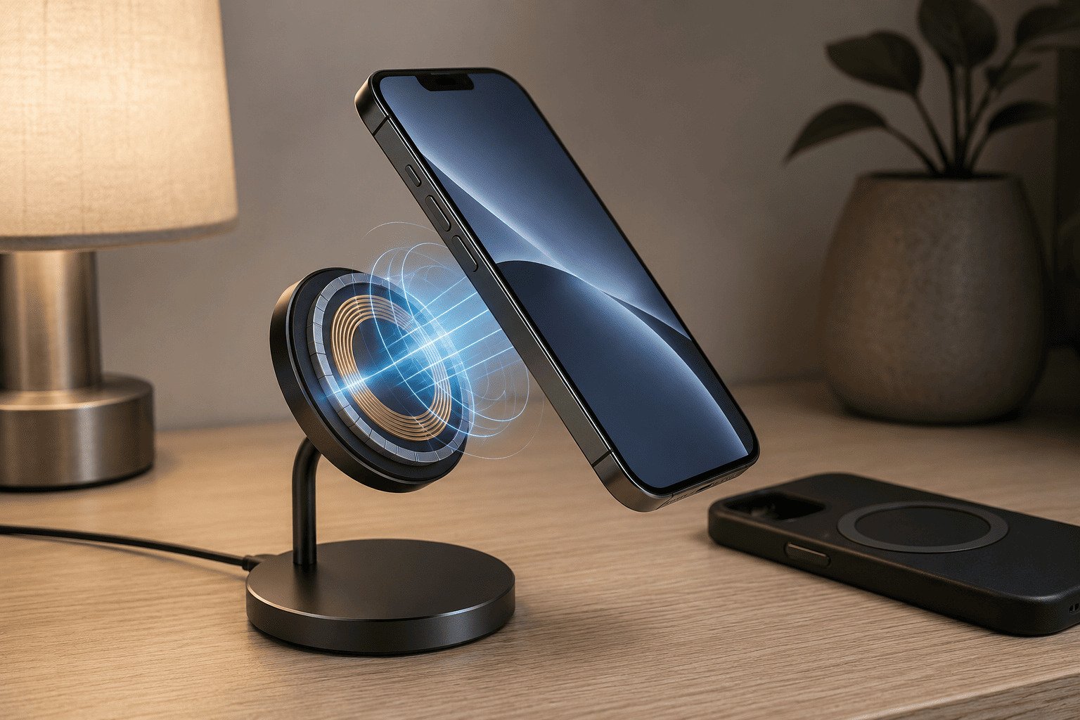 Qi2 magnetic wireless charger for iPhone 16