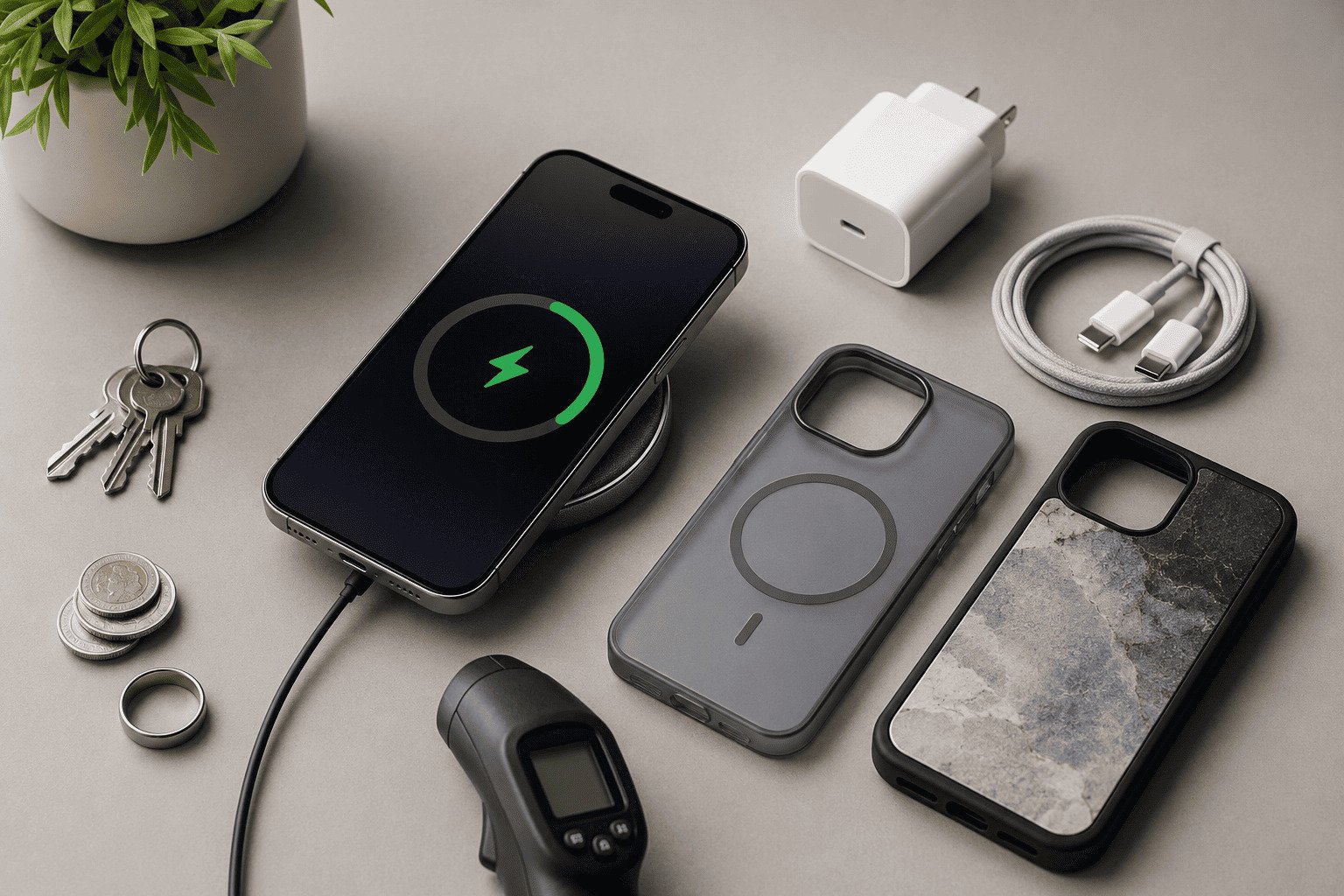 iPhone 16 wireless charging adapter and case check