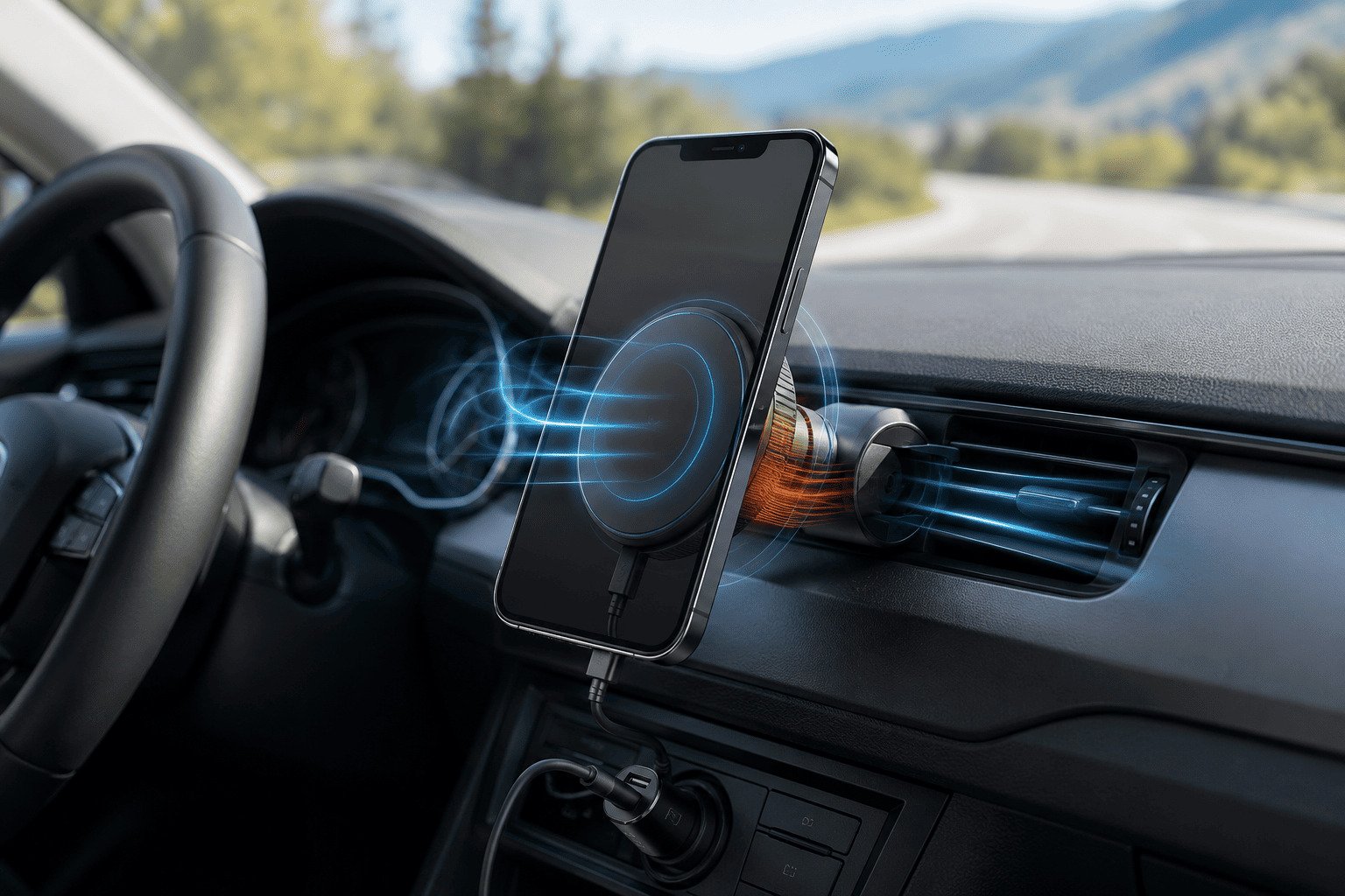 wireless charging car mount stability and airflow wireless charging car mount stability and airflow