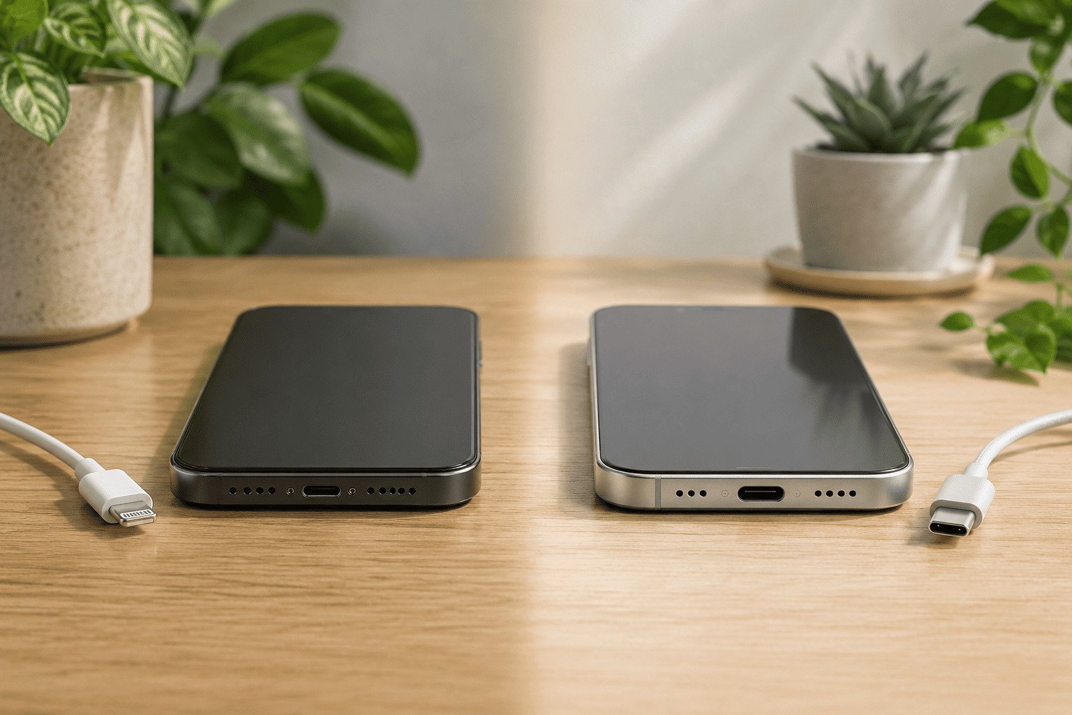 USB-C replaced the Lightning charging port on iPhone 15 series