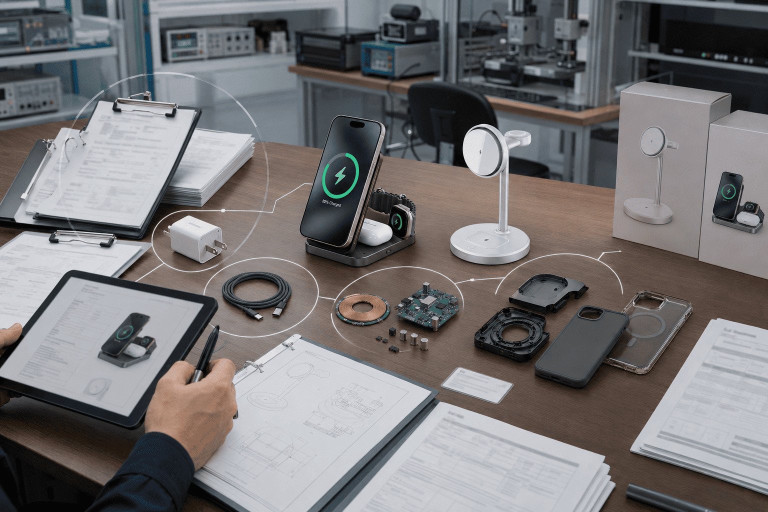 Chinese wireless charger supplier safety certifications for Qi2 wireless chargers