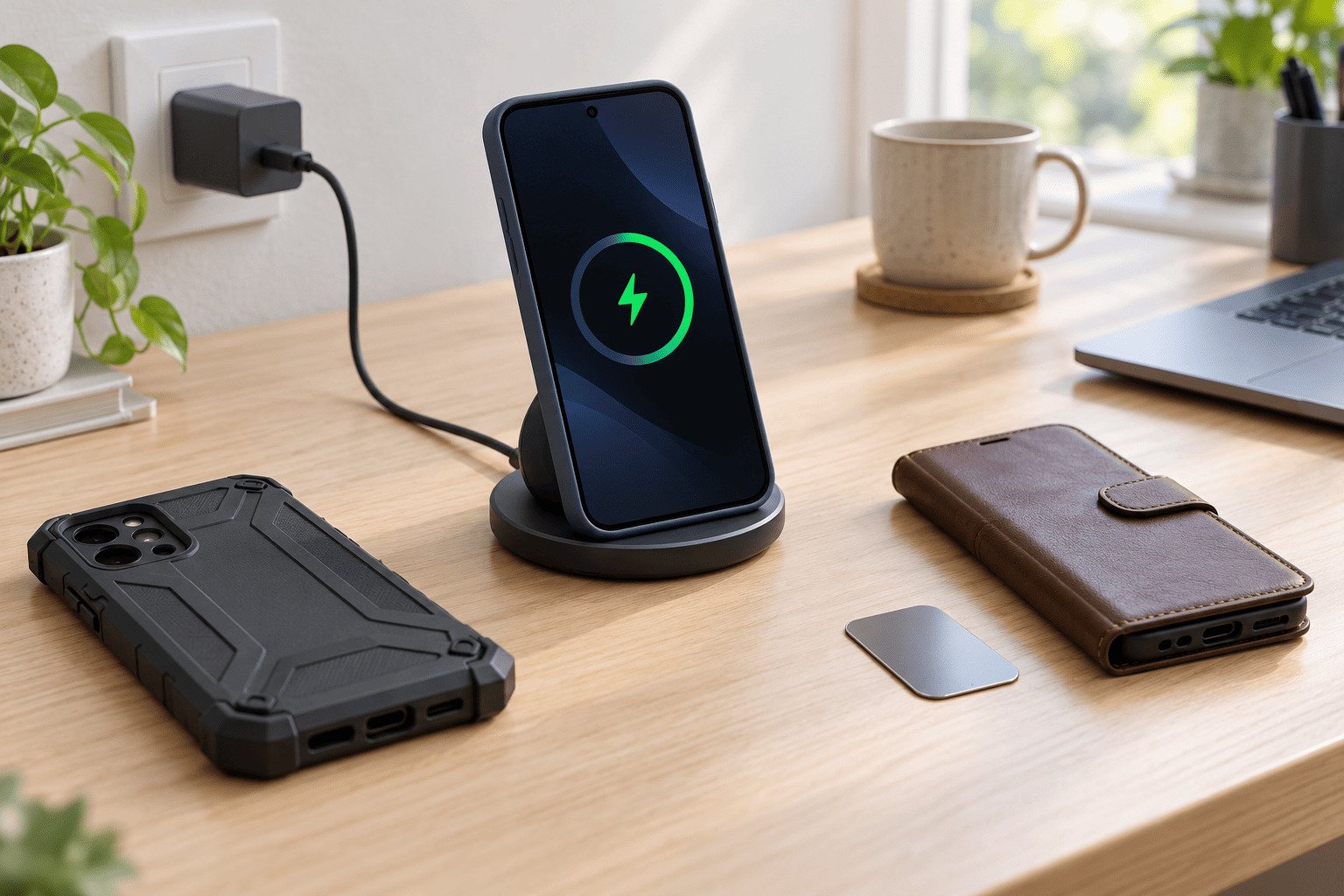 wireless charging with a phone case compatibility guide